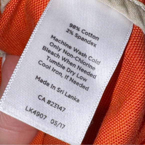 Talbots Jacket Zip Front Ruffle Sleeve Peter Pan Collar Sz 12 Cotton Orange - Picture 10 of 12